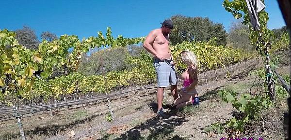  Outside vineyard sex with busty babe